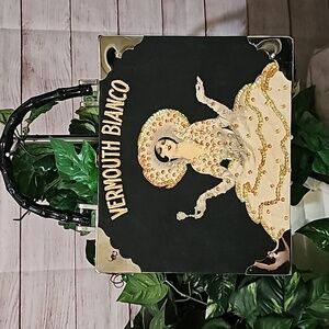 NWOT Vermouth Bianca Art Deco Cigar Box Handbag